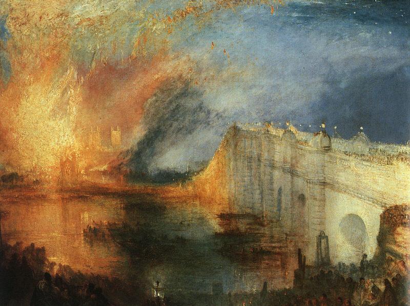 Joseph Mallord William Turner The Burning of the Houses of Parliament oil painting picture